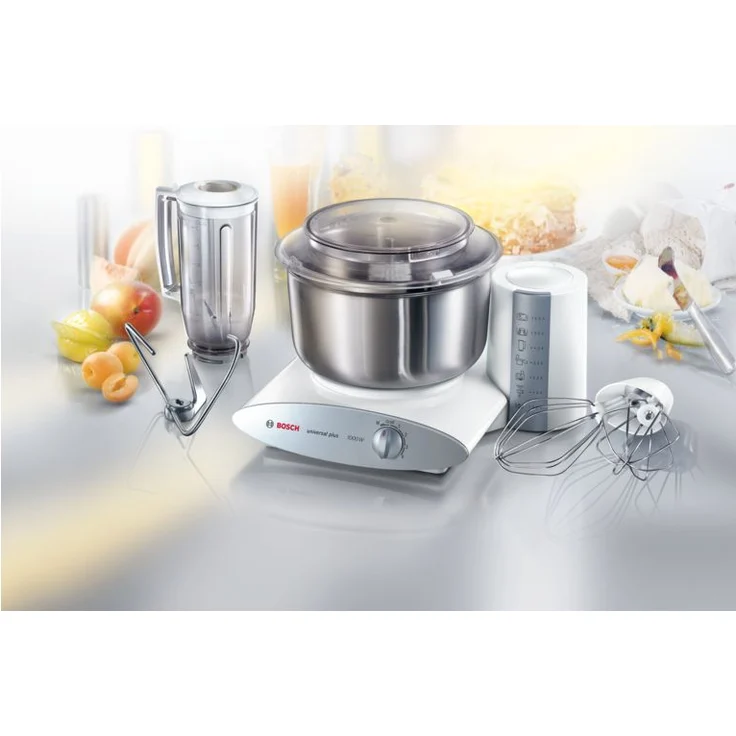 Bosch MUM6N21 Universal Plus Küchenmaschine, 1000W, 6,2L Edelstahlschüssel, 4 Geschwindigkeiten, silber, Serie: MUM6  – Bild 5