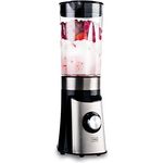 Trebs 99242 Smoothie to go pro, 2 in 1 Standmixer mit Mix-Trink-Behälter, Edelstahl, Impulsschalter, Ice-Crush Funktion, spülmaschinenfest