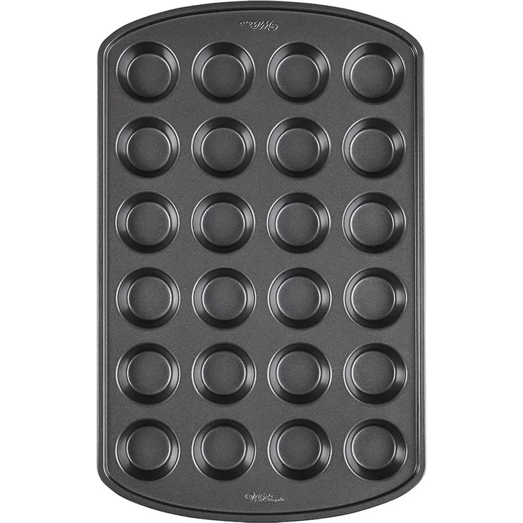 Wilton Perfect Results Premium Non-Stick Mini Muffin and Cupcake Pan, 24-Cup