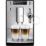 Melitta Caffeo Solo & Perfect Milk E957-103 Schlanker Kaffeevollautomat mit Auto-Cappuccinatore und integriertem Mahlwerk | Automatische Reinigungsprogramme | Automatische Mahlmengenregulierung | Silber, mit Milchsystem