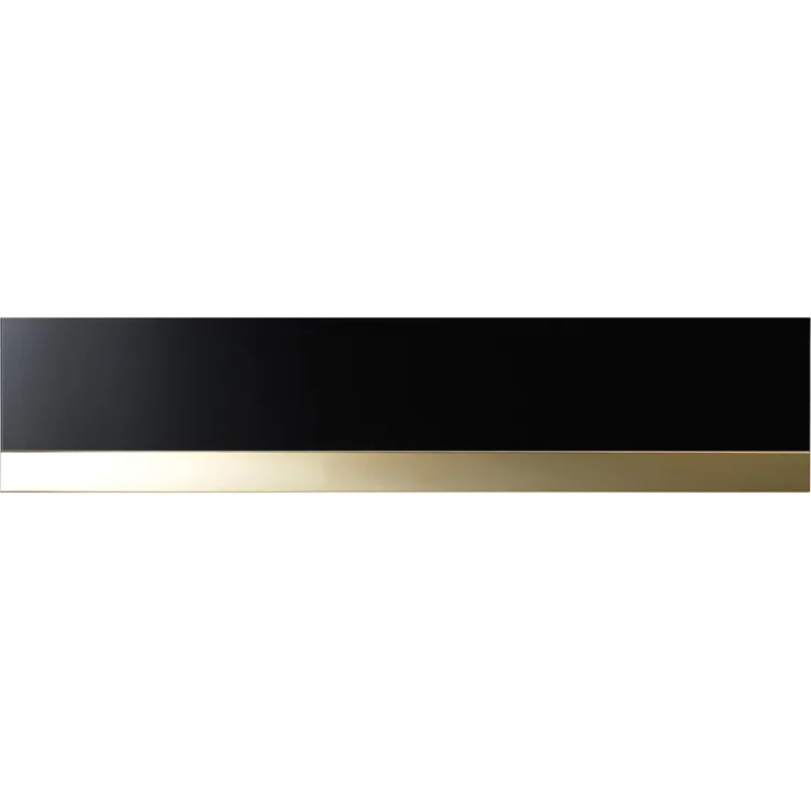 Küppersbusch CSV 6800.0 Vakuumierschublade + ZV 8020 Glasfront Schwarz + Designleiste Gold