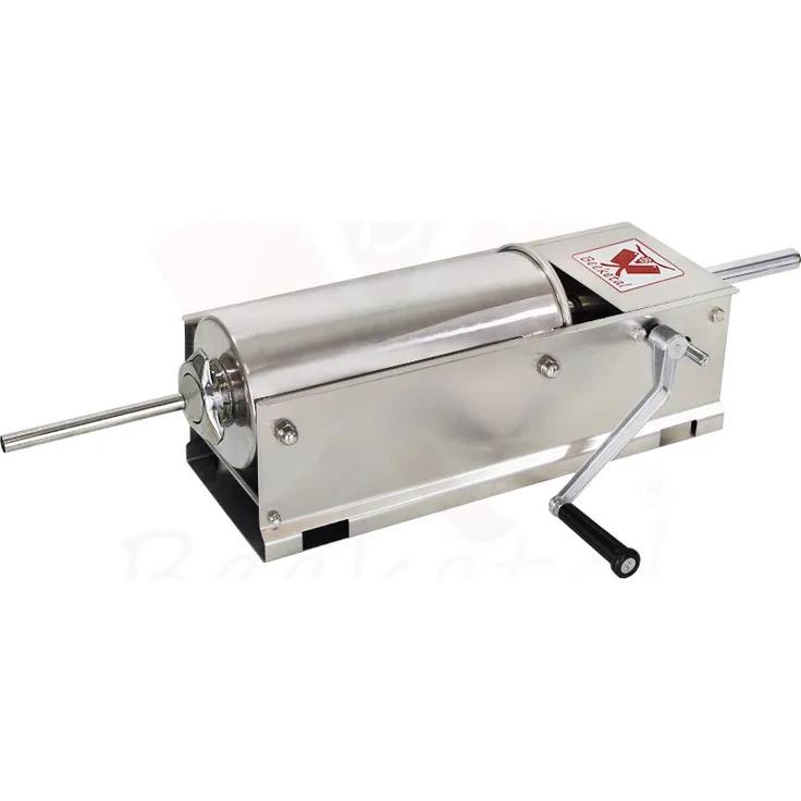 Beeketal Edelstahl Wurstfüller BT-BTH-Serie 3-15L inkl. 5 Fülltüllen + 3 Dichtungen 5L horizontal
