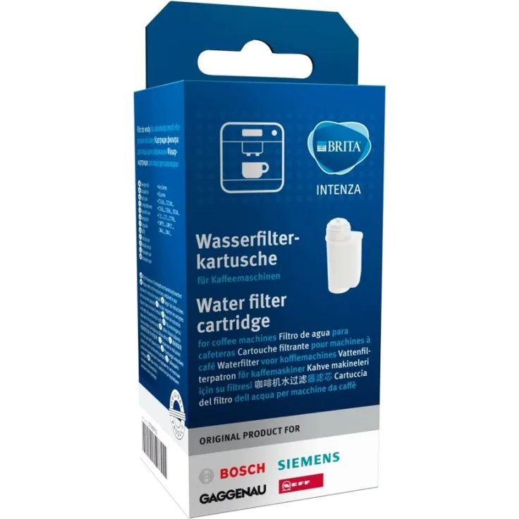 BSH Wasserfilter BRITA Intenza, kompatibel mit Bosch, Siemens, Gaggenau, Neff Serien TCA7, TCC78, VeroProfessional, TK7, EQ.7, C77V60, CV7760N