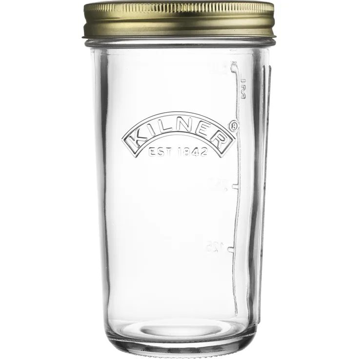 Kilner Einmachglas mit weiter Öffnung, 500 ml Einkochglas, Glas, transparent