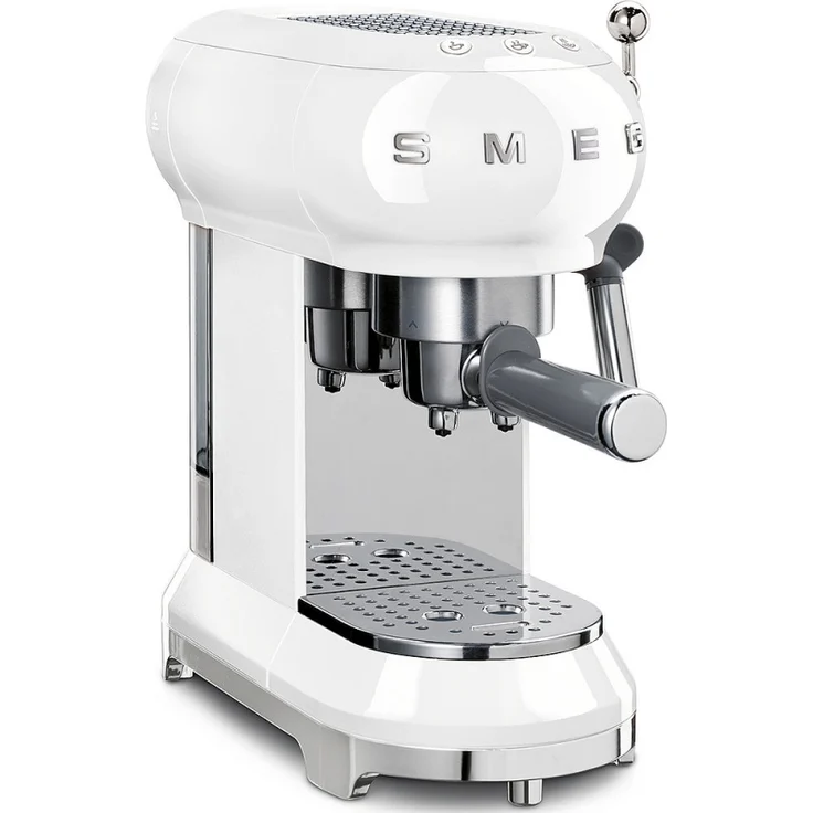 Smeg ECF01 WHEU Siebträgermaschine, 1l Wassertank, Dampfdüse, 1350 Watt – Bild 1