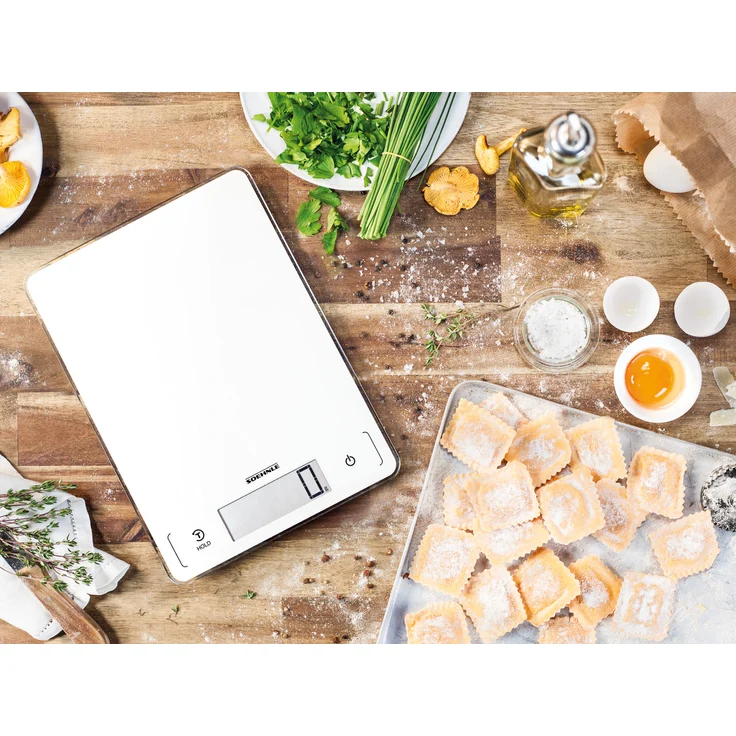 Soehnle Page Profi 300, digitale Küchenwaage, weiß, Gewicht bis zu 20 kg, Haushaltswaage mit Sensor-Touch, elektronische Waage inkl. Batterien, extragroße Wiegefläche, beleuchtete LCD-Anzeige – Bild 7