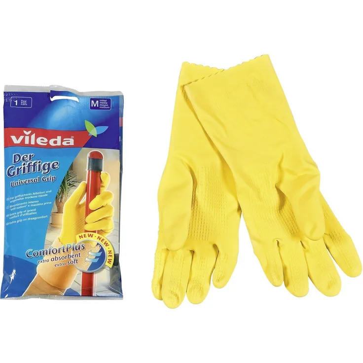 Vileda Der Griffige Super Grip Haushaltshandschuhe, Größe M/8 (1500460)
