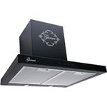 Gurari GCH F 462 BL 6, Motorhaube, Kamin flach, Breite: 60 cm, Tiefe: 46,3 cm, Absaugung und Rückführung (mit zusätzlichem Rückführungsset), Schwarz