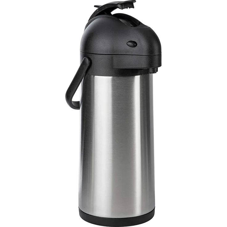 ONVAYA Airpot Pumpkanne 5 Liter Isolierkanne Thermoskanne Getränkespender Edelstahl mattiert Kaffeekanne Doppelwandig