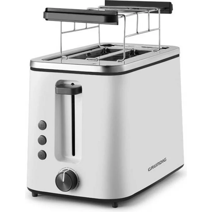Grundig TA 5860 Toaster, 800W, 6 Bräunungsstufen, Memoryfunktion, 800, Weiß-Schwarz – Bild 1