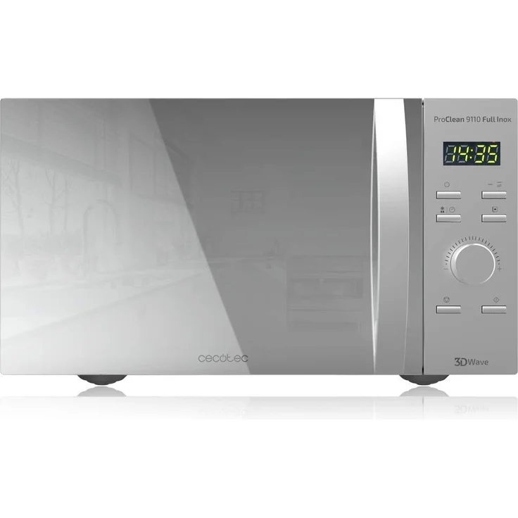 Cecotec Mikrowelle mit Grill, ProClean, 30 Liter Garraum, Standgerät, Edelstahl, 3D-Wave-Technologie, silber – Bild 1