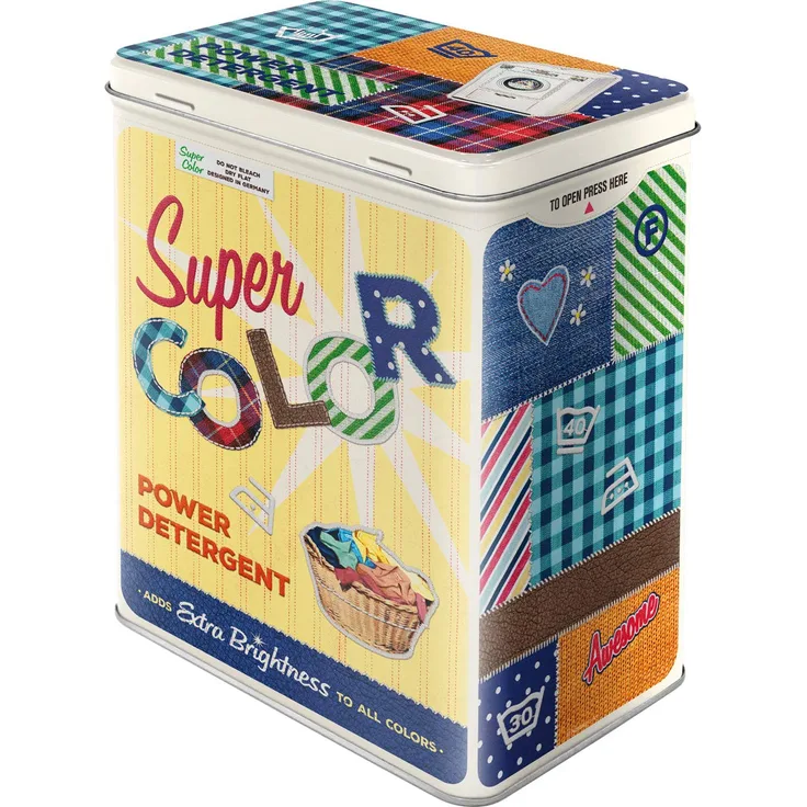 Nostalgic-Art Super Color Detergent Vorratsdose L, bunt, 10x14x20 cm