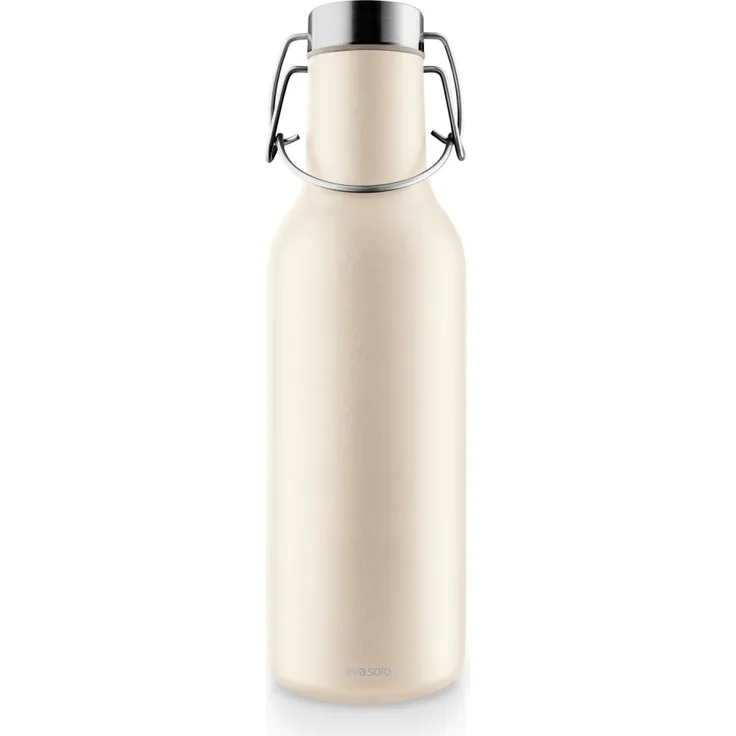 Eva Solo Cool Isolierflasche, Trinkflasche, Wasserflasche, Sportflasche, Edelstahl- Kunststoff- Silikon, Birke, 0.7 L, 567093
