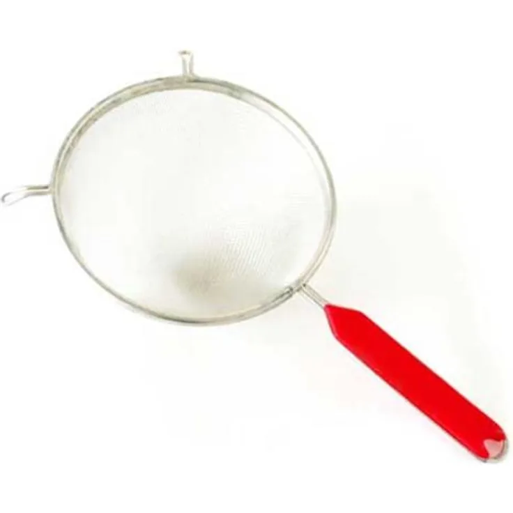 Axentia 200745 Passiersieb Edelstahl 18 cm, Farblich sortiert ( roten/weißen Griff)