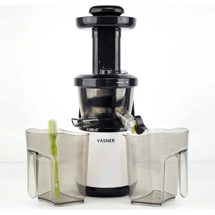 Vasner Juica Touch Slow Juicer Entsafter, 150W, Kaltpresse, Edelstahl, weiß