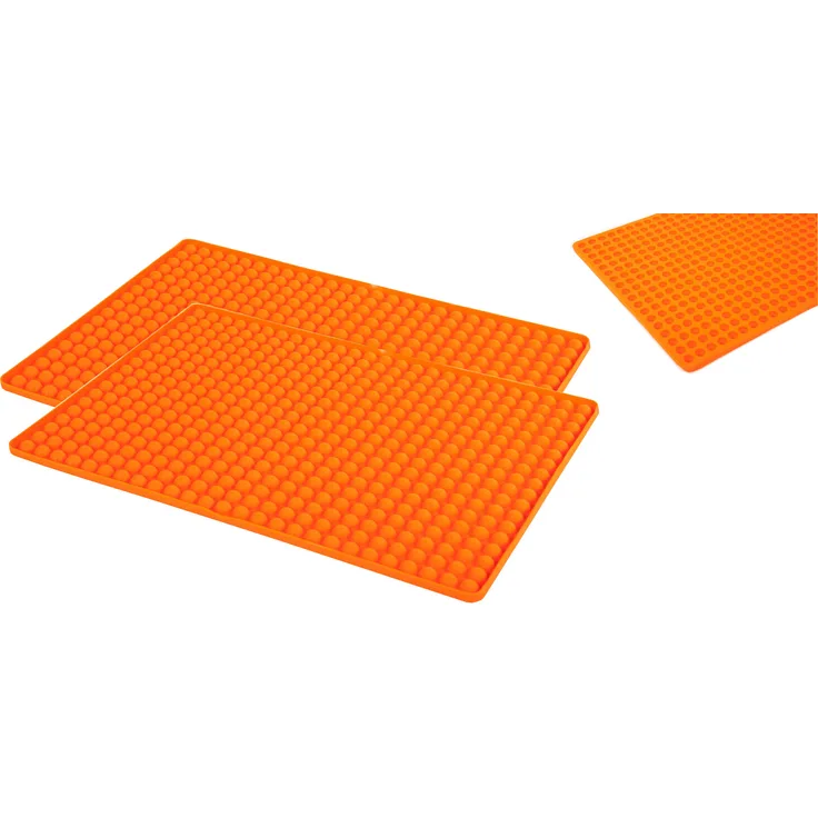 2 Stück Silikon Backunterlage Teigmatte Backmatte Teigunterlage Ausrollmatte