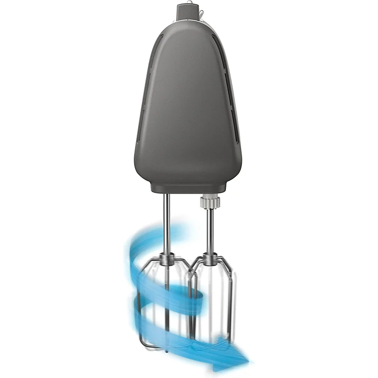 Philips Viva Collection HR3741-00 Handmixer, 450 Watt, 5 Geschwindigkeiten plus Turbo, weiß, grau – Bild 3