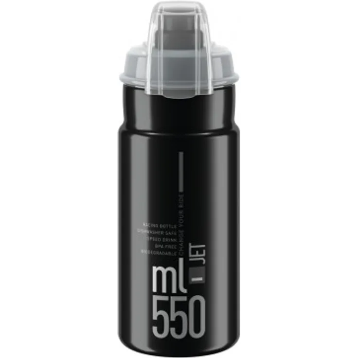 Elite Jet Plus Trinkflasche, 550ml, schwarz-grau