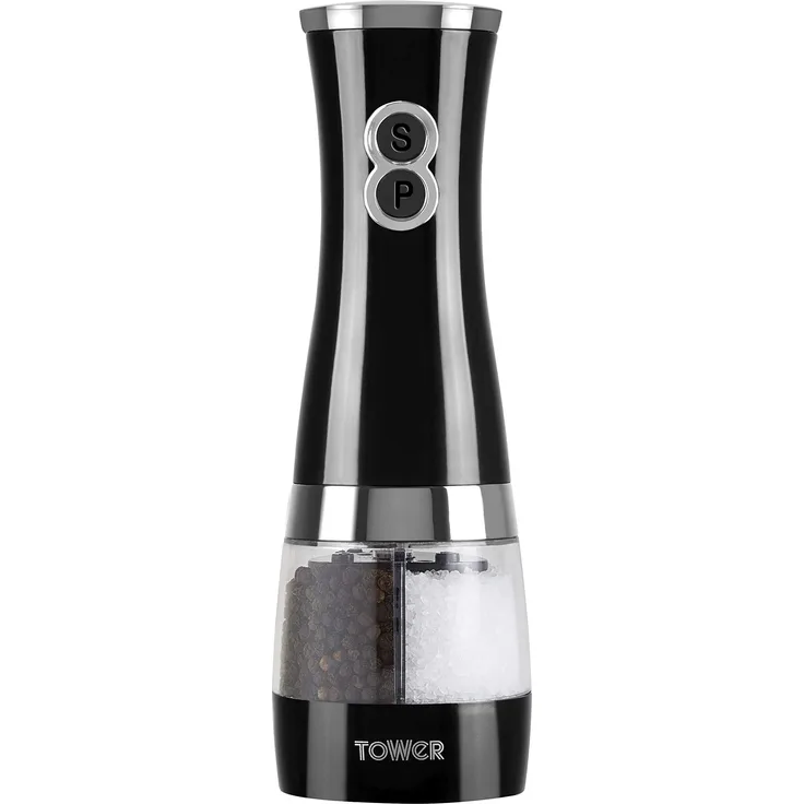 Tower T847004B - Duo-Elektrische Salz- und Pfeffermühle Schwarz