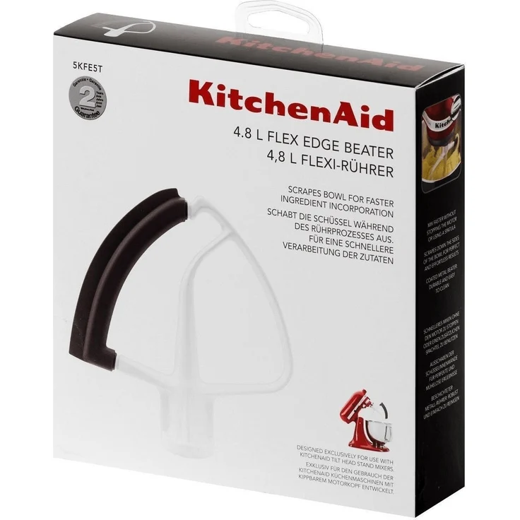 KitchenAid 5KFE5T Flexi-Rührer KitchenAid-Zubehör, Metall mit flexibler Rührkante, für Artisan 4,8 L, Classic 4,3 L, weiß – Bild 3