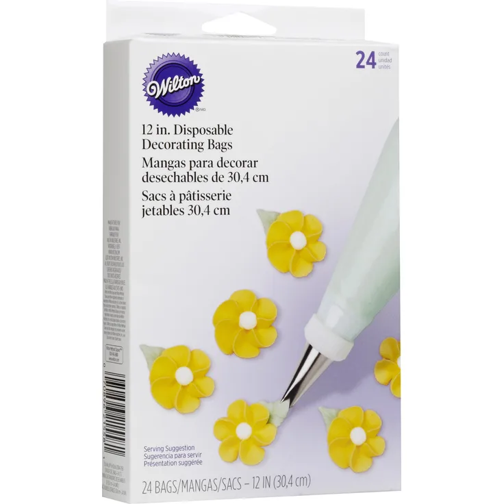 Wilton 2104-1358 Einweg-Dekorier-Spritzbeutel, 30,4 cm, 24er-Pack, 30.4 cm