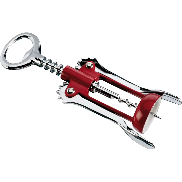 Tescoma 420244.20 Korkenzieher, Metall, Silber-rot, 21.5 x 8.5 x 3.8 cm