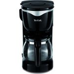 Tefal CM3408 Glas-Kaffeemaschine Mini (600 W, 6 Tassen) schwarz-edelstahl
