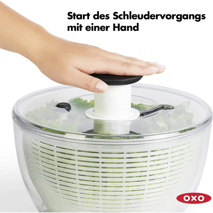 OXO Good Grips Salatschleuder, Kunststoff, 4,2 Liter, Anti-Rutsch-Boden – Bild 3