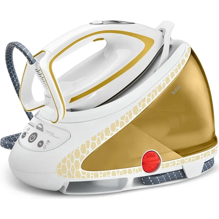 Tefal GV9581 Pro Express Ultimate Dampfbügelstation, 8 bar Dampfdruck, Durilium Autoclean, weiß-gold – Bild 1
