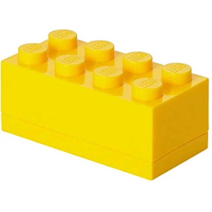 LEGO Mini-Box, 8 Noppen, Lunchbox-Einsatz, Snackbox, gelb
