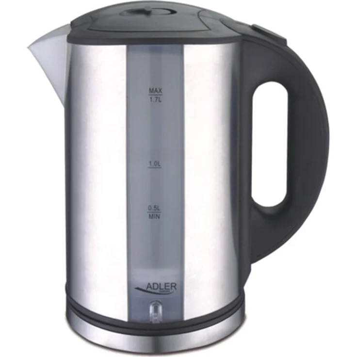 ADLER AD 1216 FO-AD1216, 2000 W, Kunststoff, 1.7 L, Silber-Schwarz