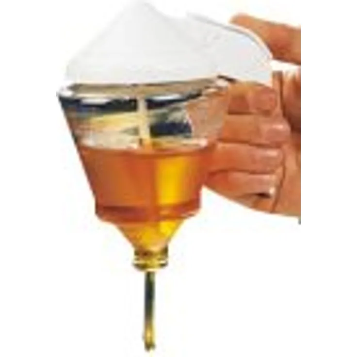 FACKELMANN Honigspender, Honigtopf, Sirupbehälter zum Servieren von Honig und Sirup Farbe: Weiß, Menge: 1 Stück
