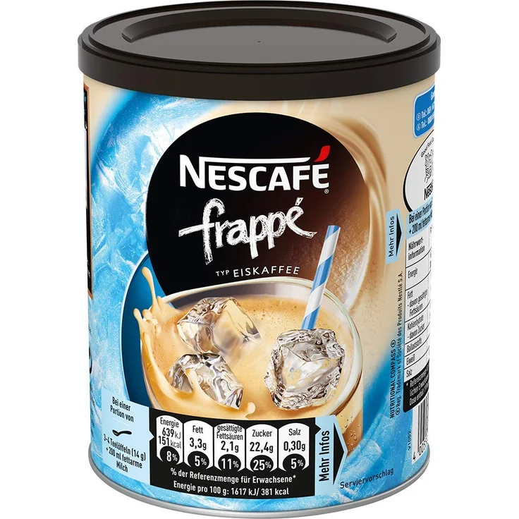 Nescafé Frappé Typ Eiskaffee (Getränkepulver mit Instant Kaffee) 1er Pack (1 x 275g) – Bild 1