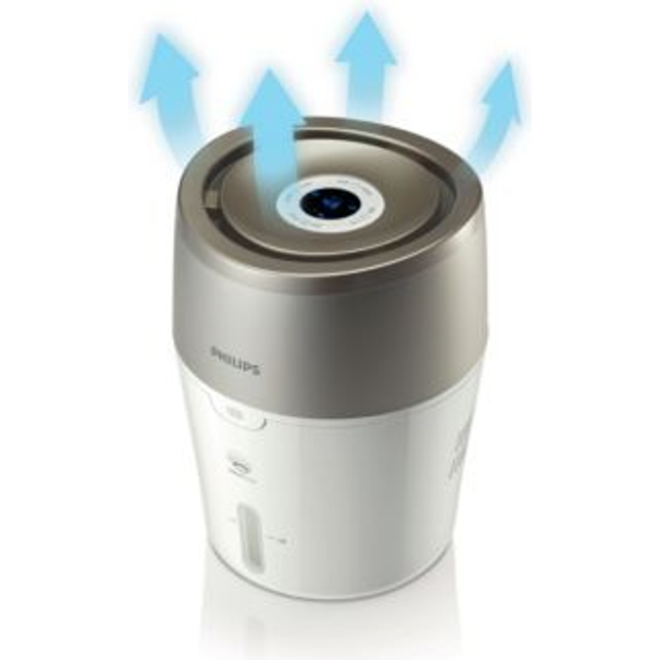 Philips HU4803-01 Luftbefeuchter, bis 25 m², hygienische Nano-Cloud-Technologie, Nachtmodus, Automodus, weiß-grau metallic – Bild 3