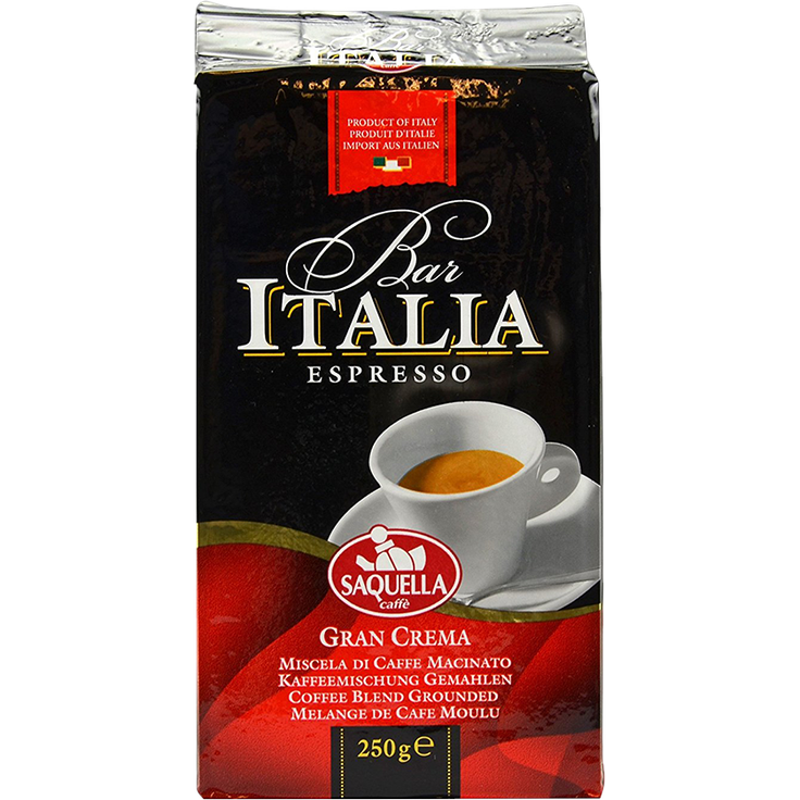 SAQUELLA Espresso Bar Italia Gran Crema, 250g gemahlen