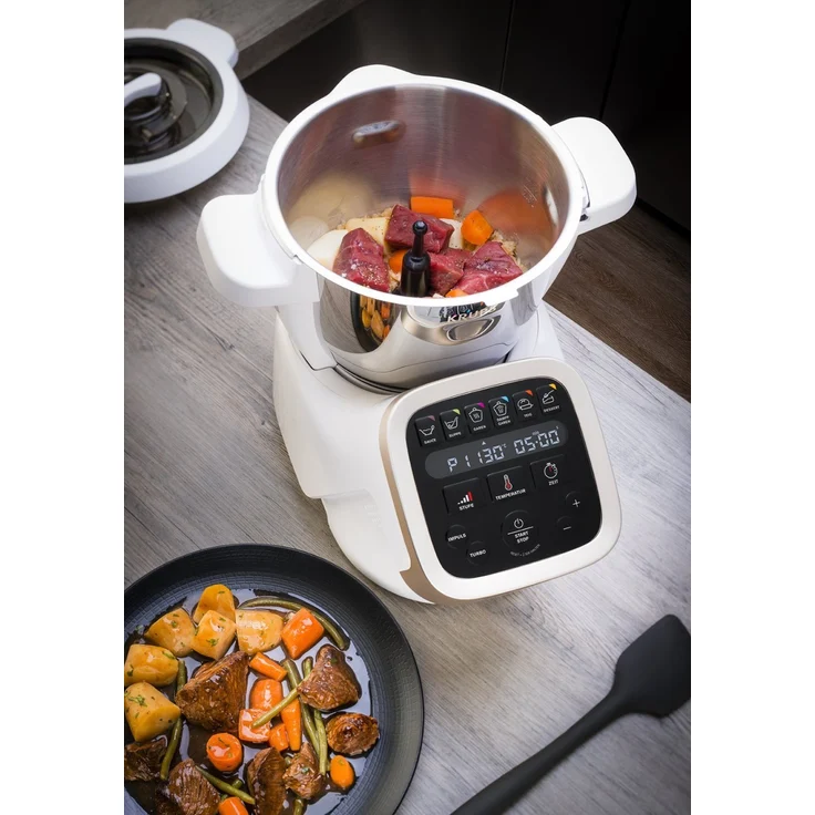 Krups Prep&Cook HP5031 Multifunktions-Küchenmaschine (1,550 Watt, bis zu 12.000 U-min, mit Kochfunktion) weiß-edelstahl - Preisvergleich – Bild 8