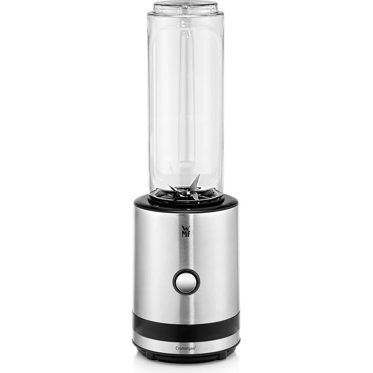 WMF KÜCHENminis Smoothie-to-go, Mini Standmixer mit zwei Mix-Trinkbehältern 0,6l, 300 W, cromargan matt-silber – Bild 2