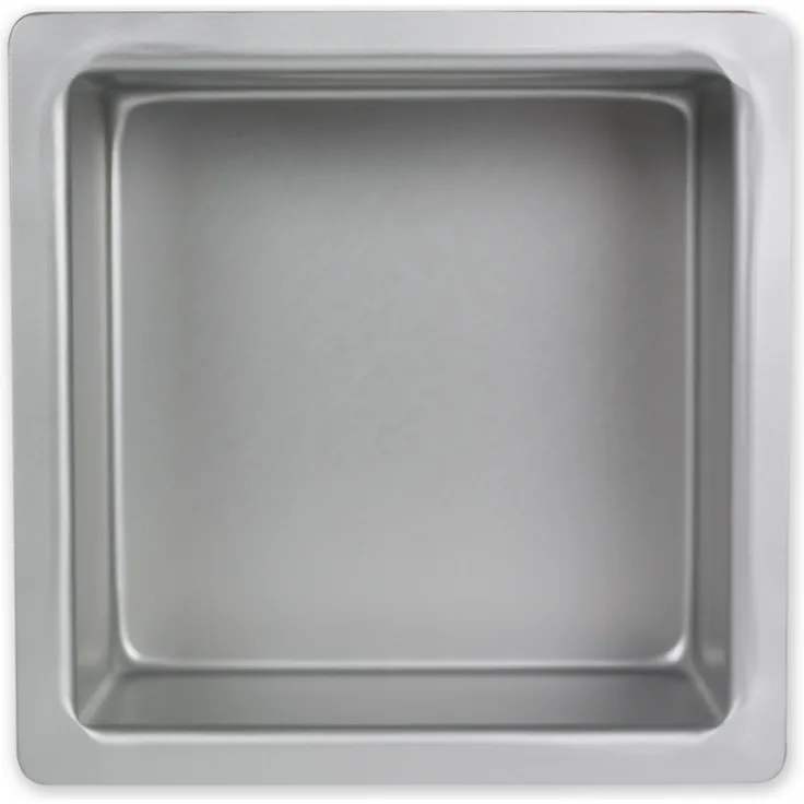 PME SQR043 Quadratische Kuchenform aus eloxiertem Aluminium, 102 x 102 x 76 mm, Silver, 10 x 10 x 7.5 cm