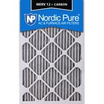 Nordic Pure 16 x 25 x 4pm12 C-2 Merv 12 Plus Carbon AC Ofen Filter (2 Pack), 40,6 x 63,5 x 10,2 cm