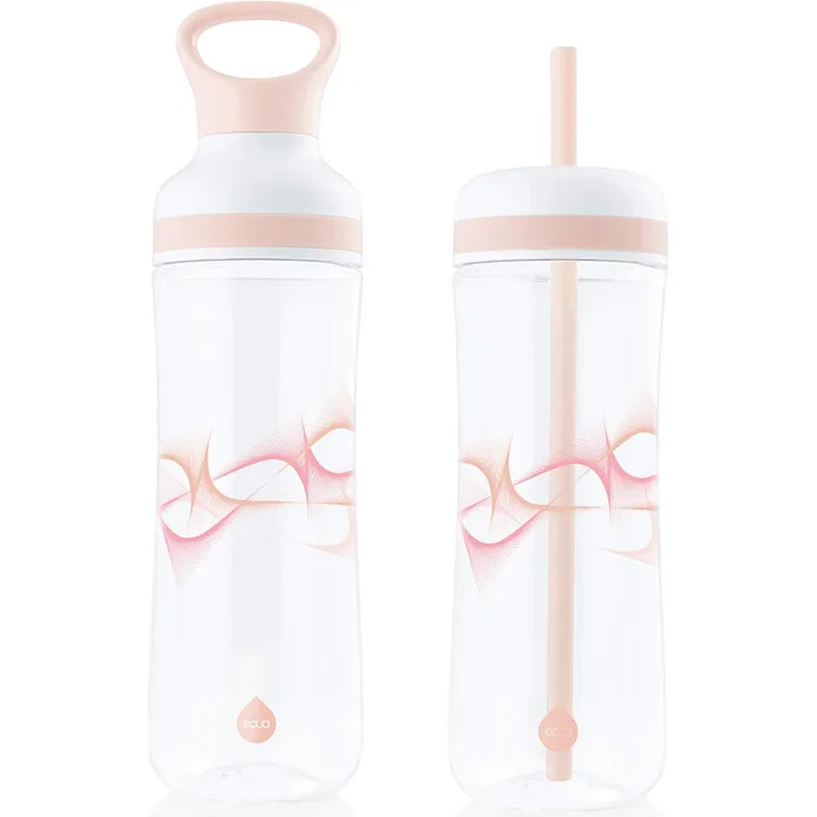 EQUA Beat Trinkflasche 2 in 1 - Wasserflasche BPA Frei - Sportflasche mit Smoothie Deckel und Strohhalm 800 ml bzw. 750 ml - Trinkflasche zum Sport und für unterwegs - Designer Sportflasche
