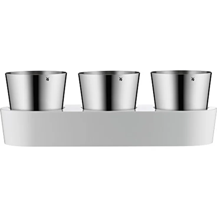 WMF Gourmet Kräutertopf mit Bewässerungssystem 3-teilig, Kräutergarten für die Küche, 36x 12,5x 12,5 cm, für frische Küchenkräuter, weiß