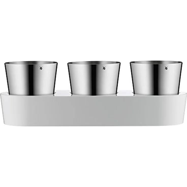 WMF Gourmet Kräutertopf mit Bewässerungssystem 3-teilig, Kräutergarten für die Küche, 36x 12,5x 12,5 cm, für frische Küchenkräuter, weiß – Bild 1