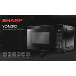 Sharp YC-MG02E-B Mikrowelle mit Grill, Standgerät, 20 Liter Garraum, 800 Watt, schwarz