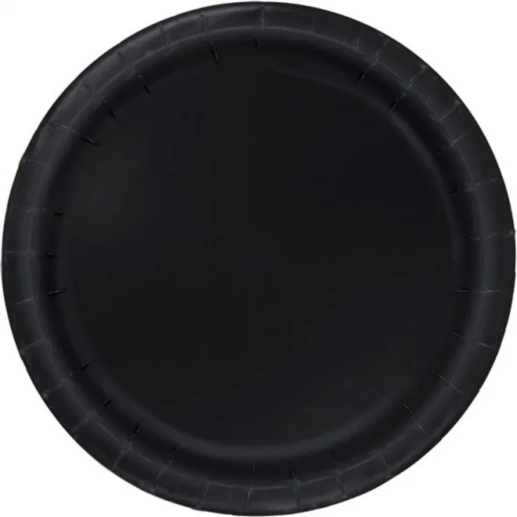 partyteller schwarz 22,8 cm 16 Stück