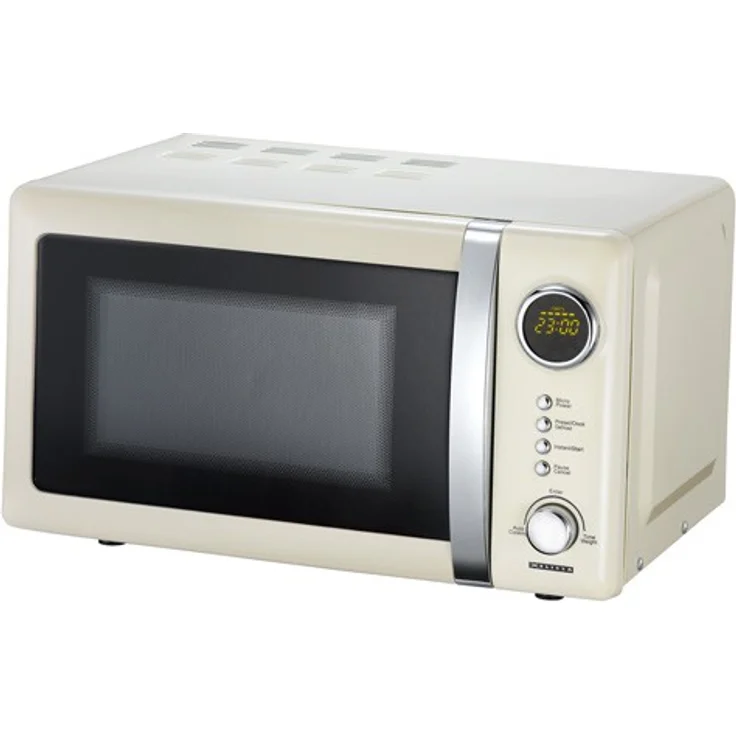 Melissa 16330108 Classico Retro Mikrowelle, Standgerät, 20 Liter Garraum, 700 Watt, creme – Bild 1