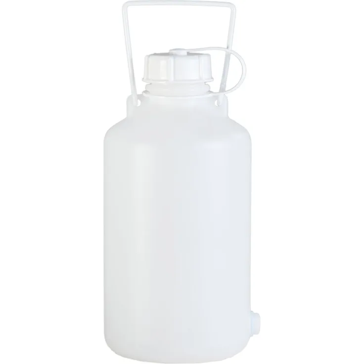hünersdorff Vorratsbehälter - Ballon - Vorratsflasche besonders dickwandig, robust und bruchsicher, chemische Beständigkeit, 5 Liter, Made in Germany