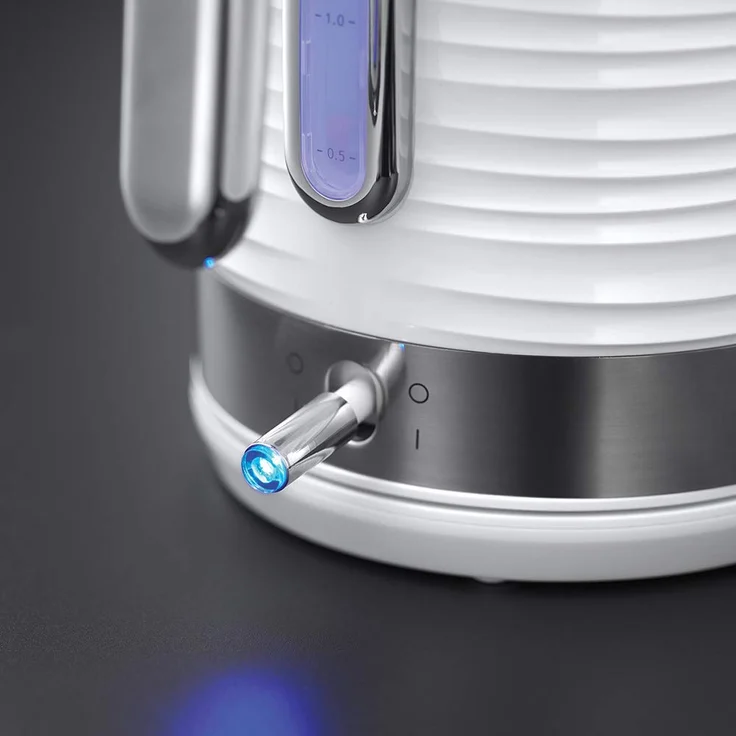 Russell Hobbs Wasserkocher Inspire weiss, 1,7l, 2400W, Schnellkochfunktion, optimierte Ausgusstülle, herausnehmbarer Kalkfilter, abnehmbarer Deckel, Wasserstandsanzeige, Teekocher 24360-70 – Bild 4