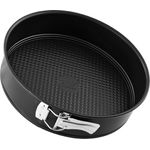 Zenker Springform Ø 24 cm, Backform mit Antihaftbeschichtung, runde Kuchenform mit Flachboden (Farbe: schwarz), Menge: 1 Stück
