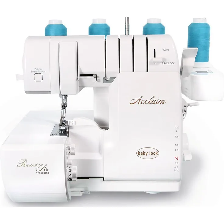 Babylock Acclaim mit RevolutionAir-Einfädelsystem Overlock-Nähmaschine, weiß