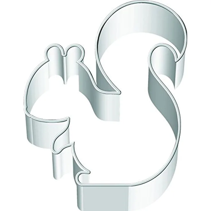 Birkmann 1010707410 Ausstechform Eichhörnchen klein 7 cm, Kunststoff, Grau, 5 x 3 x 2 cm
